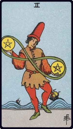 Deux de Pentacles